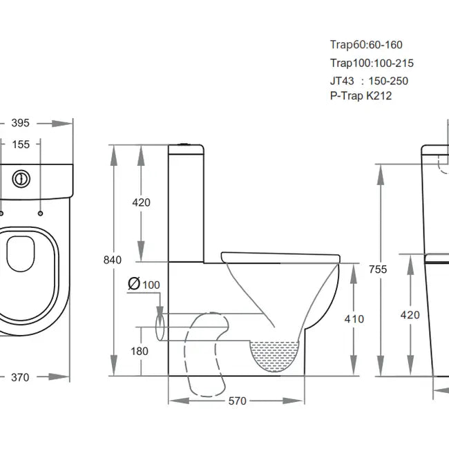 Pola Box Rim Toilet Suite - Aqualux Bathrooms- Poseidon