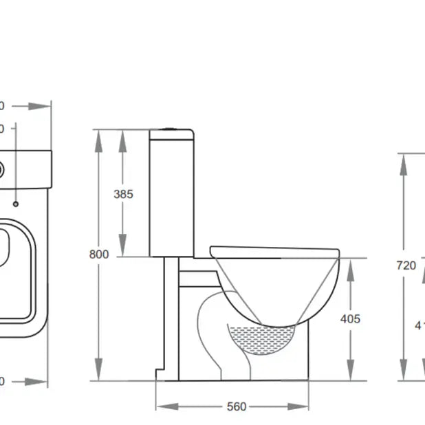 Poseidon Cubo Closed Couple Toilet Suite Poseidon