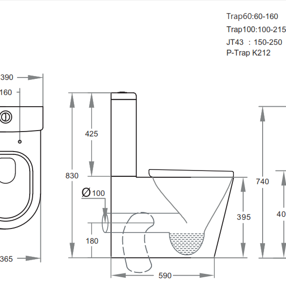 Kasey Box Rim White Toilet Suite