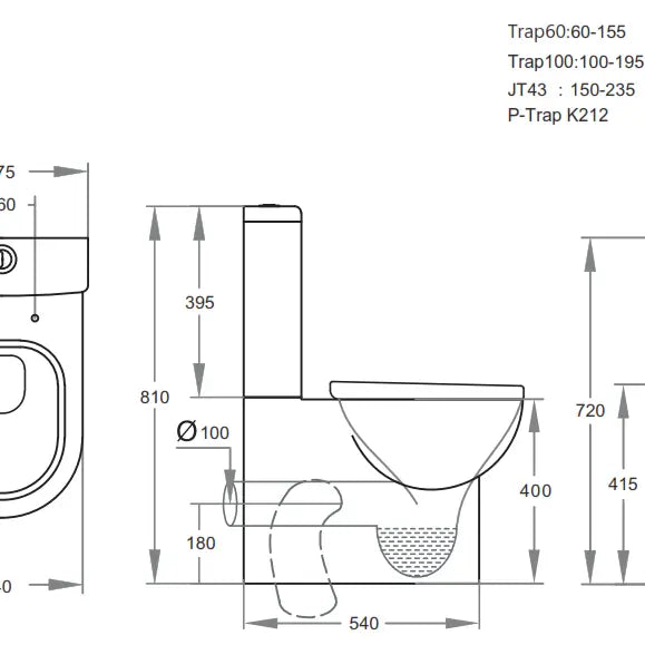 Poseidon Rio Box Rim Toilet Suite Poseidon