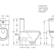 Mercury BTW Box Rim Toilet Suite - Aqualux Bathrooms- Poseidon
