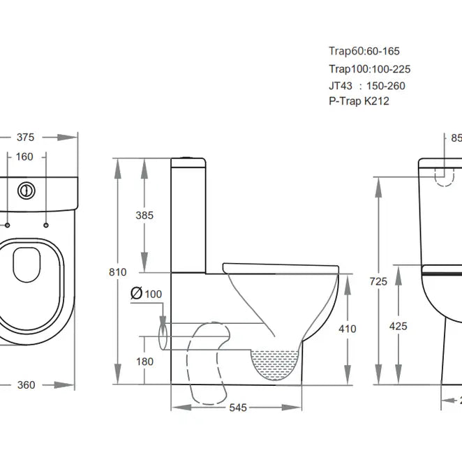 Mercury BTW Box Rim Toilet Suite - Aqualux Bathrooms- Poseidon