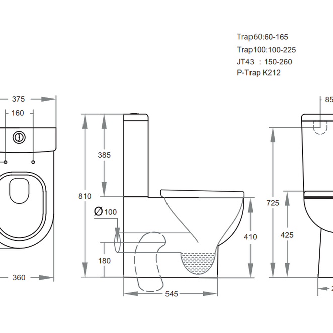 Mercury BTW Box Rim Toilet Suite