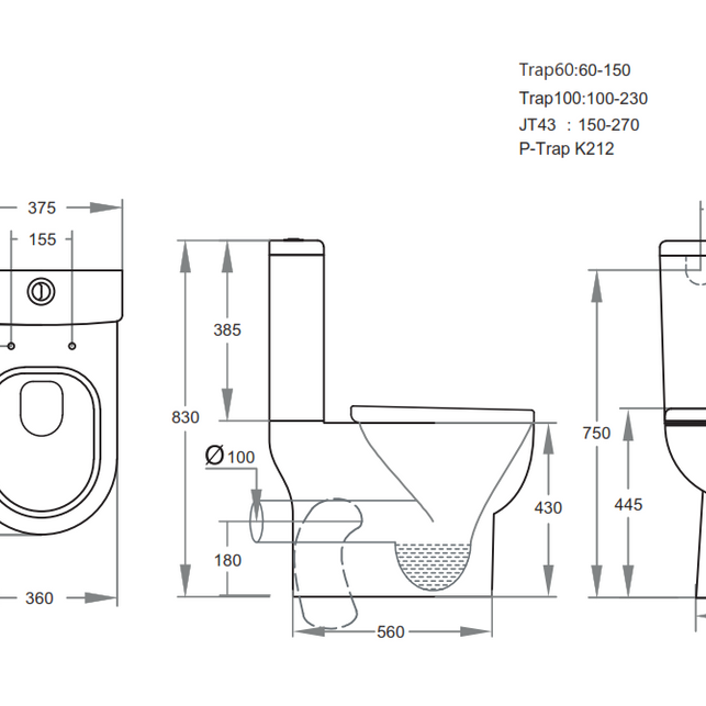 Bela Skew Toilet Suite