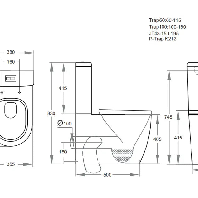 Rola Box Rim Toilet Suite - Aqualux Bathrooms- Poseidon