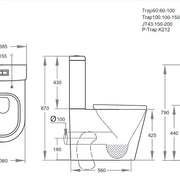 Vivid Tornado Back To Wall Toilet Suitev - Aqualux Bathrooms- Poseidon