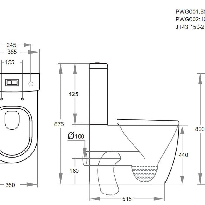 Elvera Rimless Ambulant Toilet Suite