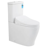 Zeus Rimless Tornado Back to Wall Toilet Suite With Stella Smart Seat Bidet - Aqualux Bathrooms- Poseidon