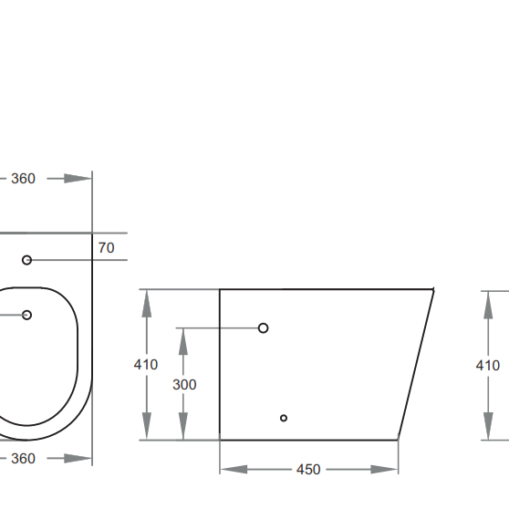 Veda Wall Faced Floor Bidet