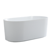 Ally Groove Oval Freestanding Bathtub 1500mm (No Overflow) - Aqualux Bathrooms- Poseidon