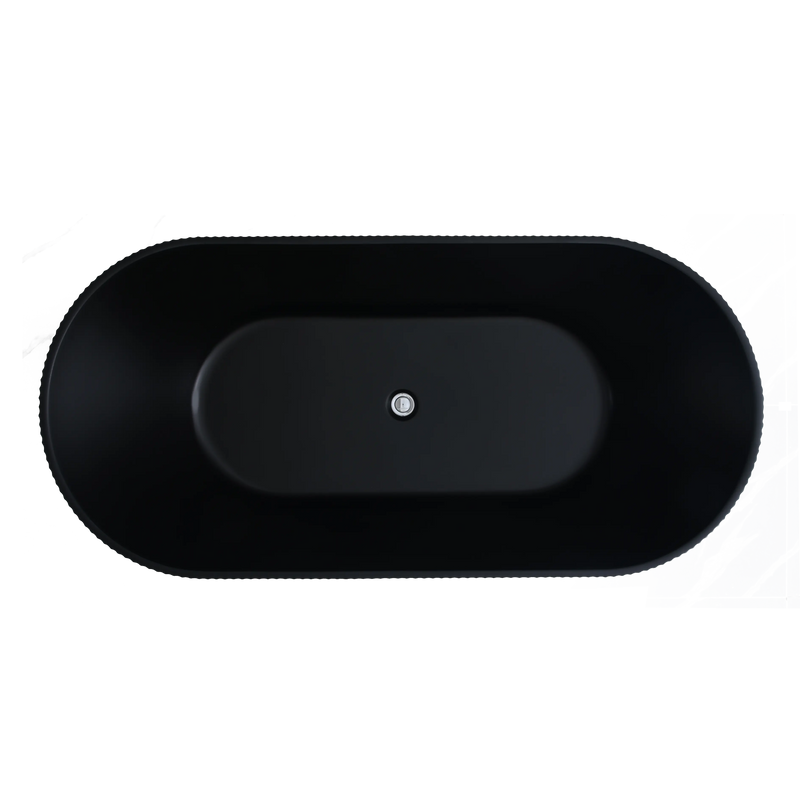 Ally Groove Oval Freestanding Bathtub 1500mm (No Overflow) - Aqualux Bathrooms- Poseidon