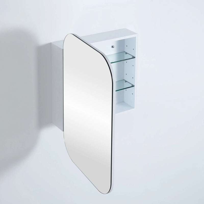 Olivia Mirror Door Shaving Cabinet 600mm - Aqualux Bathrooms- Poseidon