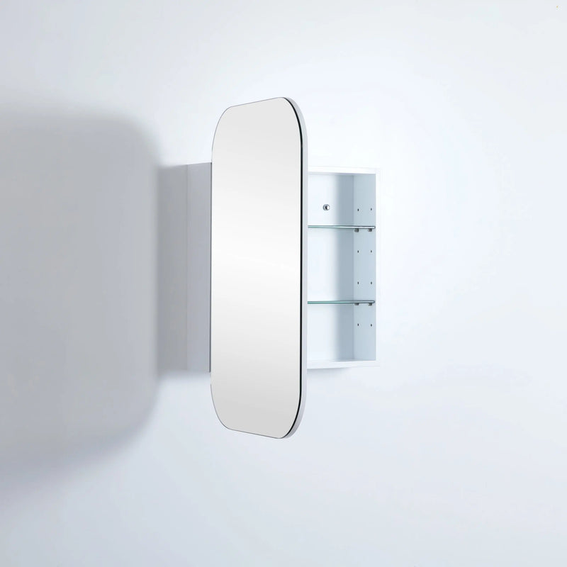 Olivia Mirror Door Shaving Cabinet 600mm - Aqualux Bathrooms- Poseidon