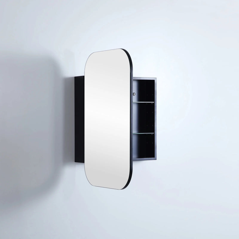 Olivia Mirror Door Shaving Cabinet 600mm - Aqualux Bathrooms- Poseidon