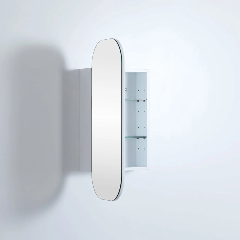 Olivia Mirror Door Shaving Cabinet 400mm - Aqualux Bathrooms- Poseidon