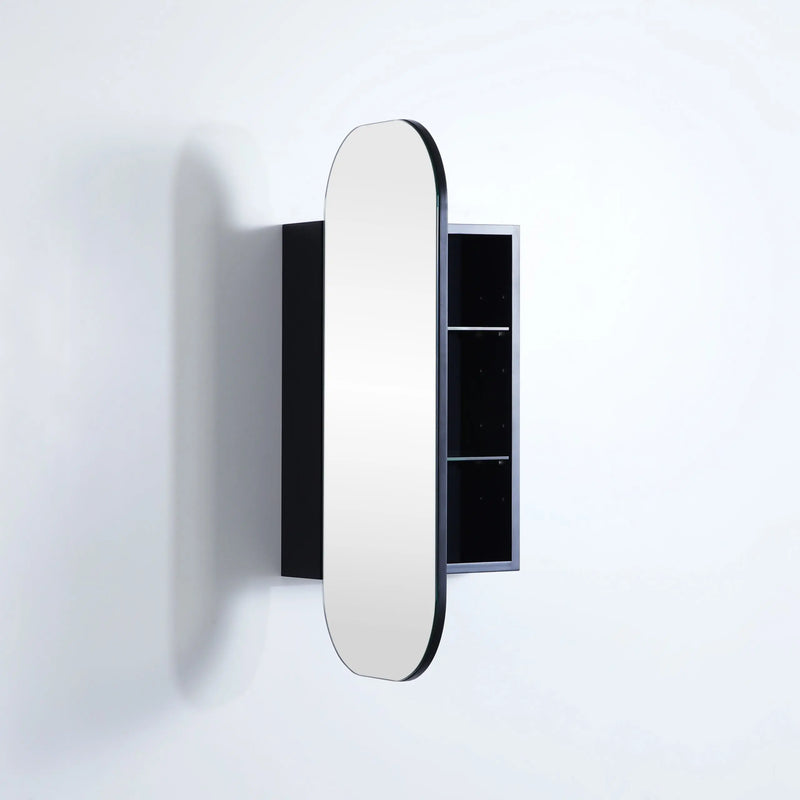 Olivia Mirror Door Shaving Cabinet 400mm - Aqualux Bathrooms- Poseidon