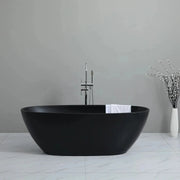 Stella Freestanding - Non Overflow Bathtub - Matte black inside and otuside - Aqualux Bathrooms- Poseidon