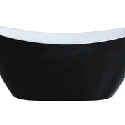 Evie Freestanding Bathtub 1500mm - Gloss Black and White - Aqualux Bathrooms- Poseidon