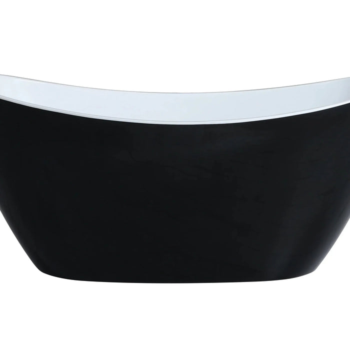 Evie Freestanding Bathtub 1500mm - Gloss Black and White