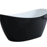 Evie Freestanding Bathtub 1500mm - Gloss Black and White - Aqualux Bathrooms- Poseidon