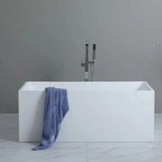 Theo Back to wall Bathtub - Non Overflow - Aqualux Bathrooms- Poseidon