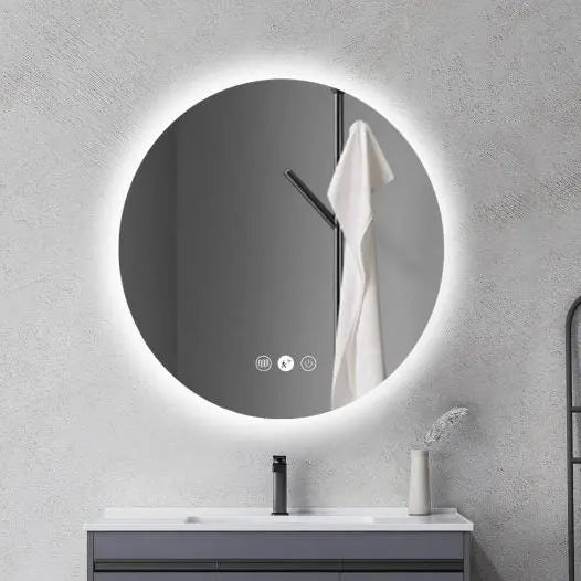 LED Round Mirror 900mm - Aqualux Bathrooms- Mercio