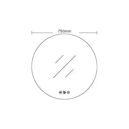 LED Round Mirror 900mm - Aqualux Bathrooms- Mercio