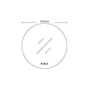 LED Round Mirror 750mm - Aqualux Bathrooms- Mercio