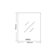 LED Square Mirrors 600mm - Aqualux Bathrooms- Mercio