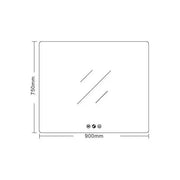 LED Square Mirrors 900mm - Aqualux Bathrooms- Mercio