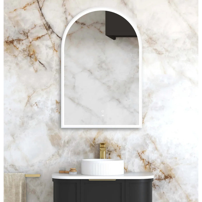 Otti Archie Metal Framed Led Mirror White 600X900mm