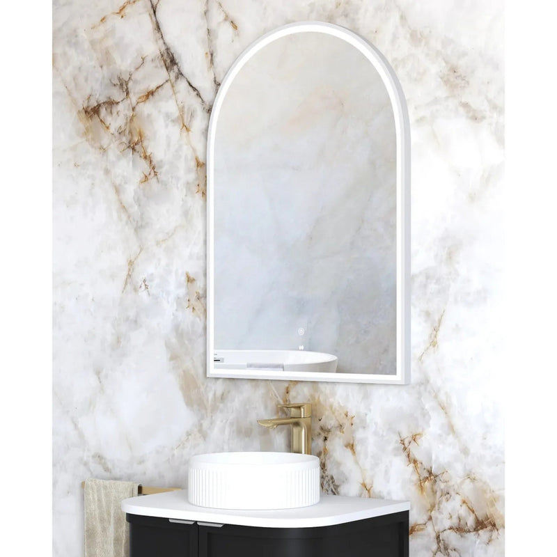 Otti Archie Metal Framed Led Mirror White 600X900mm