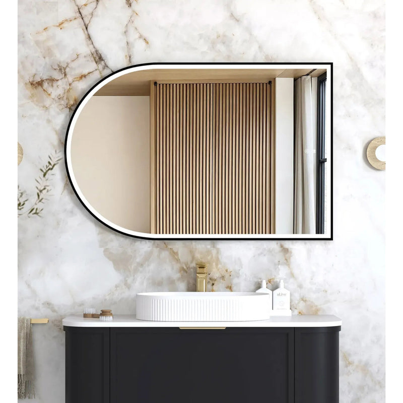 Otti Archie Metal Framed Led Mirror Black 800X1200mm