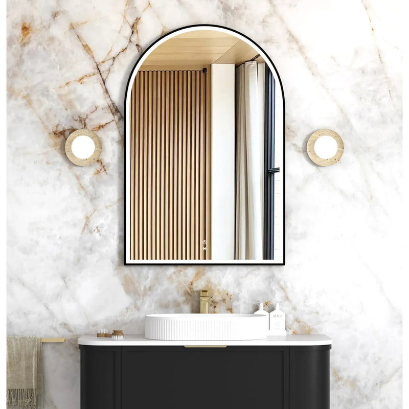 Otti Archie Metal Framed Led Mirror Black 800X1200mm