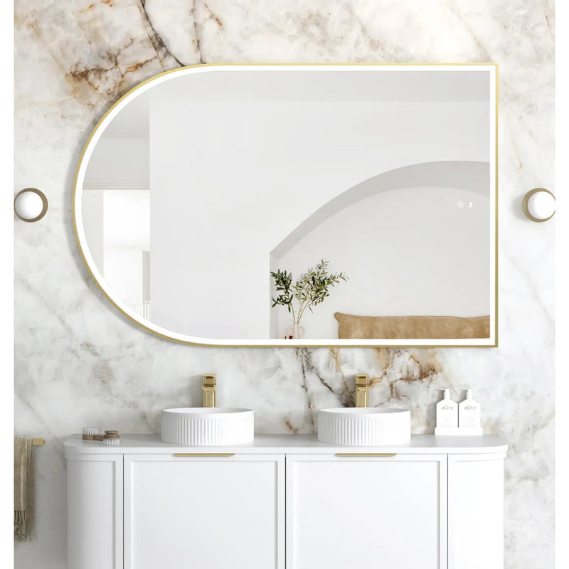 Otti Archie Metal Framed Led Mirror Gold 1000X1500mm