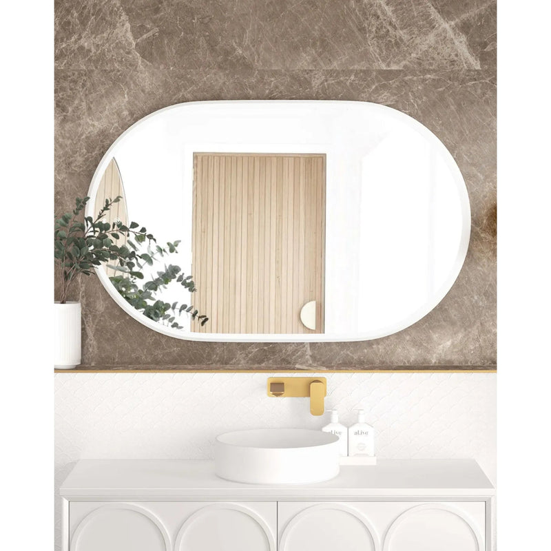 Otti Noosa Metal Framed Led Mirror Matte White 750X1200mm