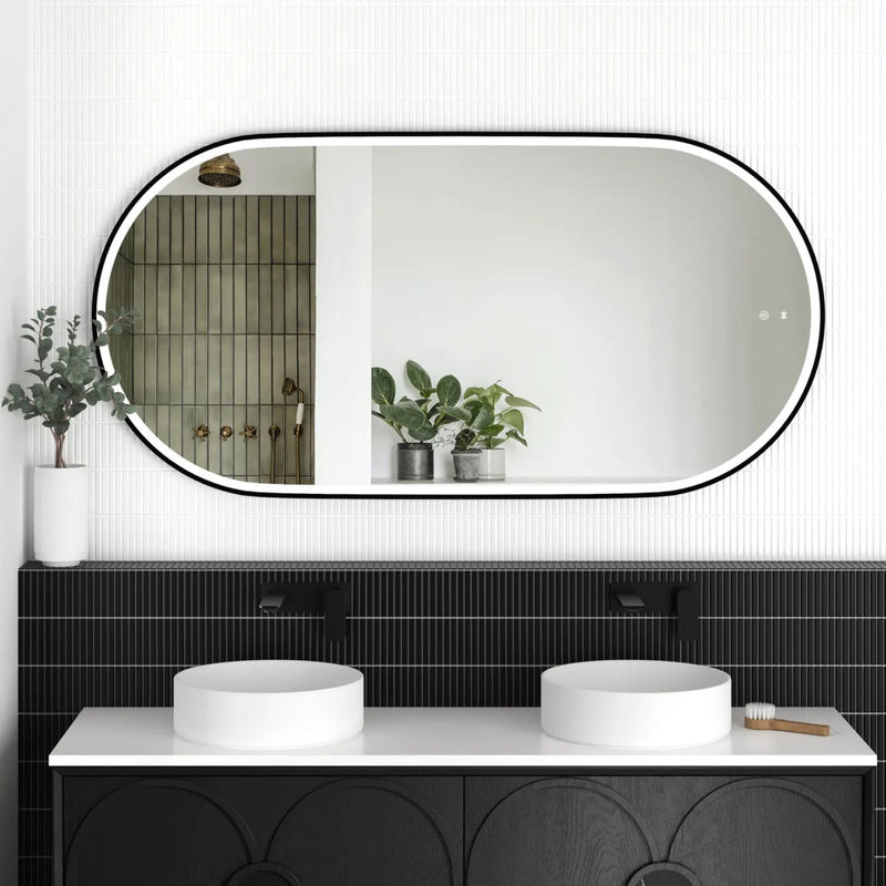 Otti Noosa Framed Led Mirror Matte Black 750X1500mm
