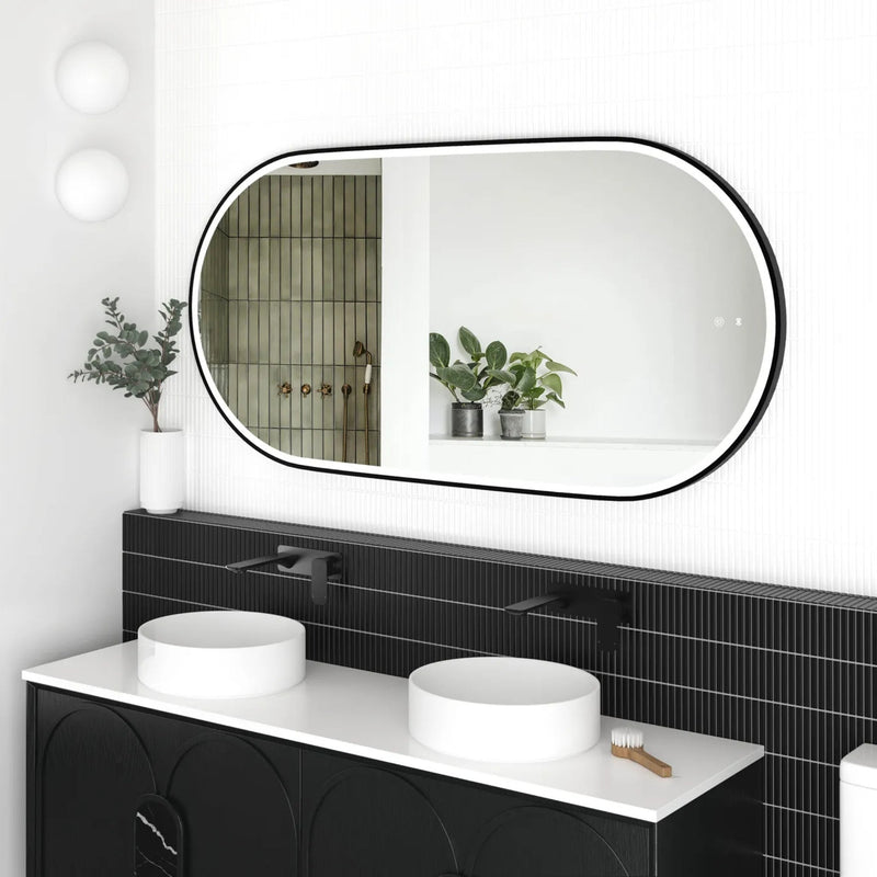 Otti Noosa Framed Led Mirror Matte Black 750X1500mm