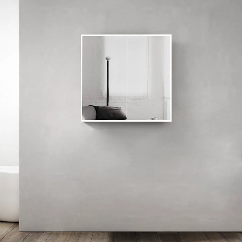 Otti Moonlight Led Matte White Wall Hung Shaving Cabinet 750X650mm