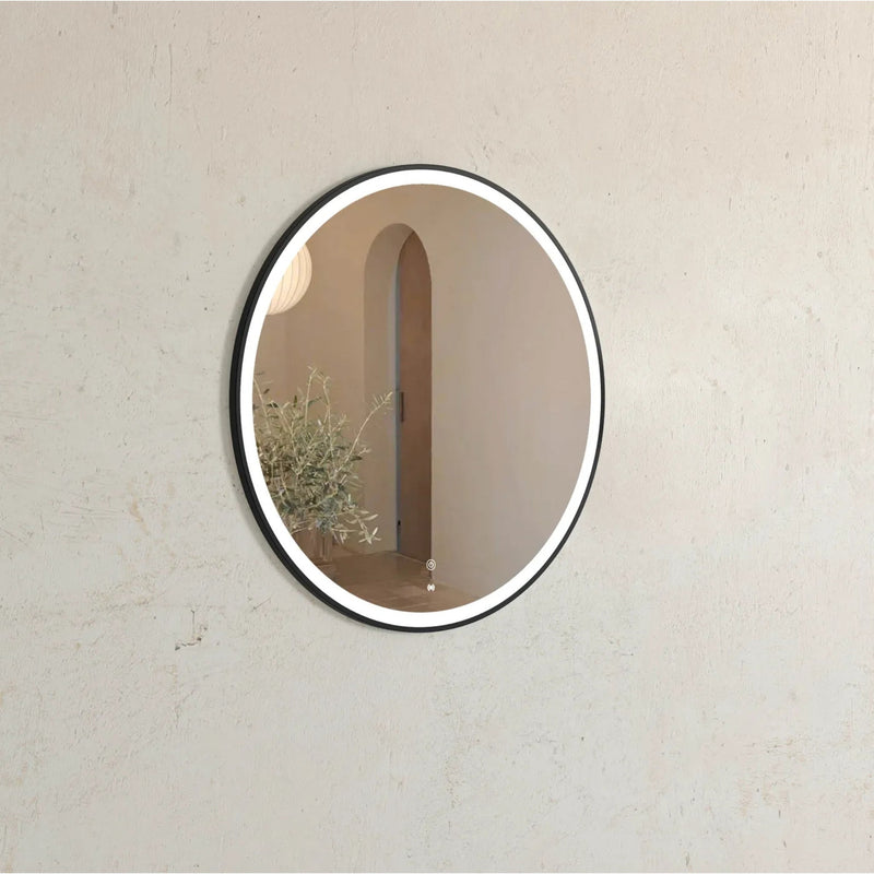 Otti Bondi Metal Framed Led Mirror Black 800X800mm