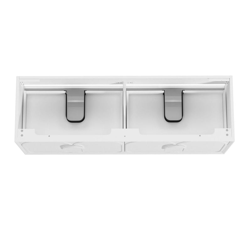 Otti Laguna Mark Ii Matte White 1500mm Double Bowl Wall Hung Vanity