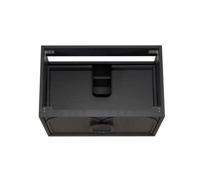 Otti Laguna Black American Oak 750mm Single Bowl Wall Hung Vanity