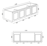 Mercio - Loca Wall Hung Vanity 1200mm - Aqualux Bathrooms