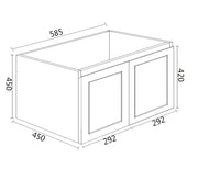 Mercio - Loca Wall Hung Vanity 600mm - Aqualux Bathrooms