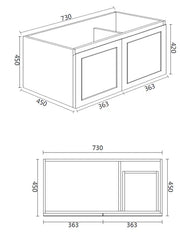 Mercio - Loca Wall Hung Vanity 750mm - Aqualux Bathrooms