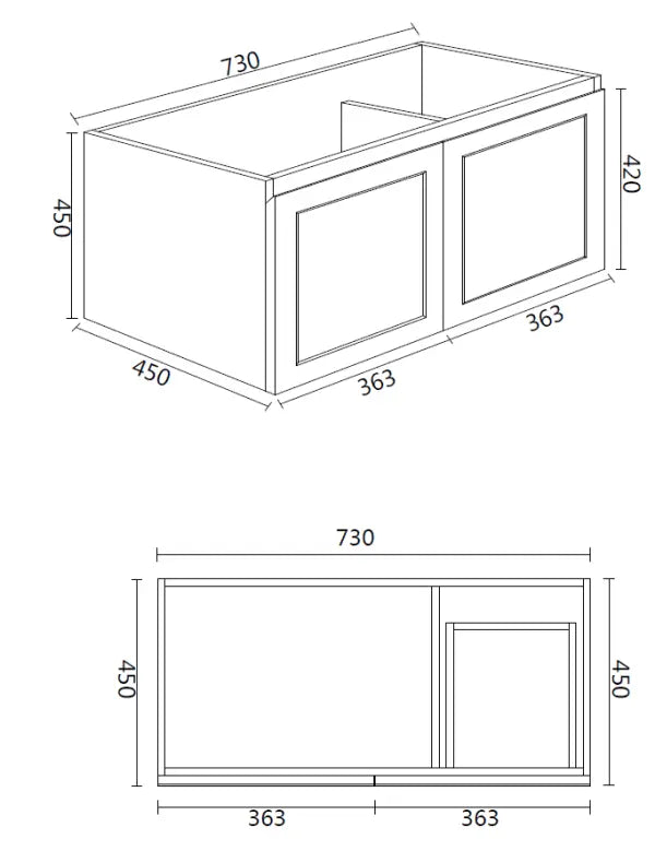 Mercio - Loca Wall Hung Vanity 750mm - Aqualux Bathrooms