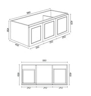 Mercio - Loca Wall Hung Vanity 900mm - Aqualux Bathrooms