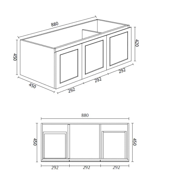 Loca Wall Hung Vanity 900mm