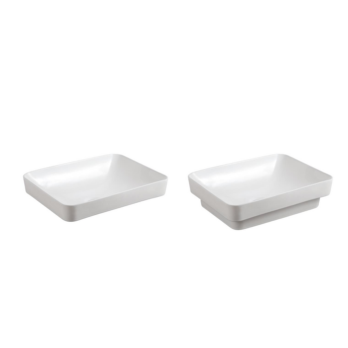 Riva Logan Square Semi-Inset Basin 500mm - Matt White