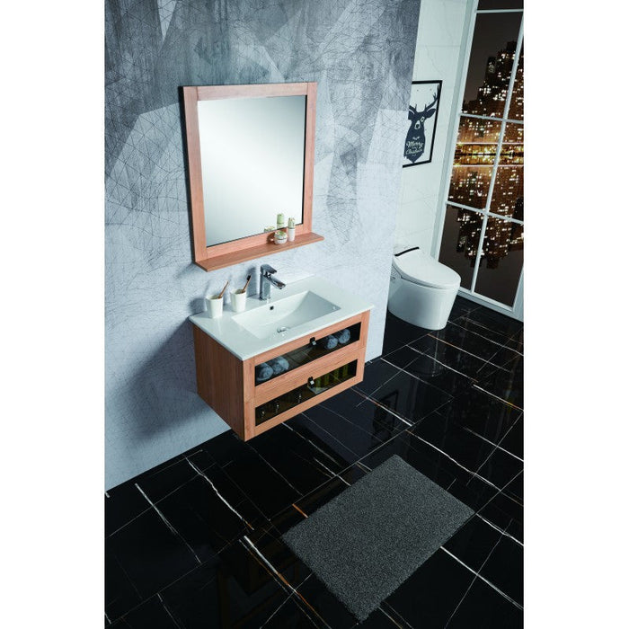 Belbagno Manhattan Wall Hung Vanity 800mm - White Oak